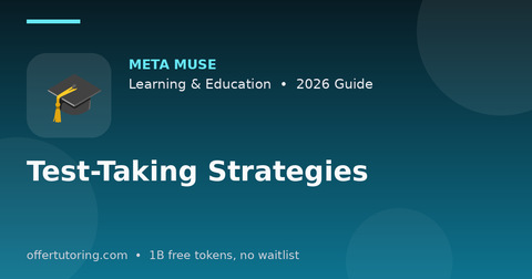 Test-Taking Strategies illustration – Meta Muse Learning & Education guide 2026