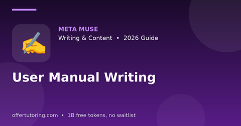 User Manual Writing illustration – Meta Muse Writing & Content guide 2026