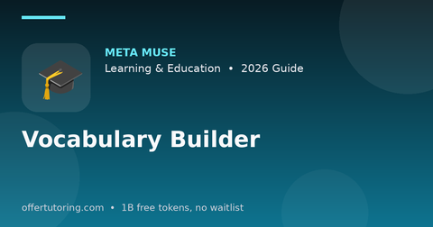 Vocabulary Builder illustration – Meta Muse Learning & Education guide 2026