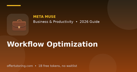 Workflow Optimization illustration – Meta Muse Business & Productivity guide 2026