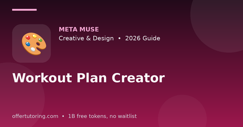 Workout Plan Creator illustration – Meta Muse Creative & Design guide 2026