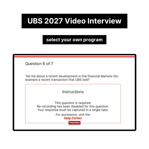2027 UBS Online Assessment and ModernHire Video Interview Answers