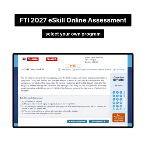 2027 FTI Consulting Pre-recorded Video Interview & Online Assessment Tutorials