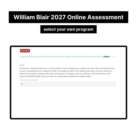 2027 William Blair Online Pre-recruiting Assessments Questions & Answers