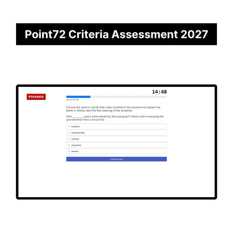 2027 Point72 Academy Criteria Assessment Exact Questions and Answers