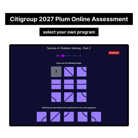 2027 Citigroup Online Assessment Plum Tutorials