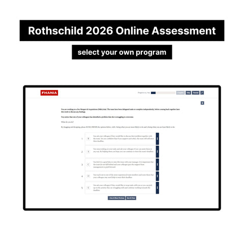 2026 Rothschild Blended Online Assessment Exact Questions and Answers