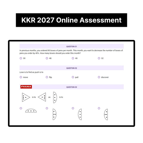 2027 KKR Predictive Cognitive Assessment Exact Questions & Answers