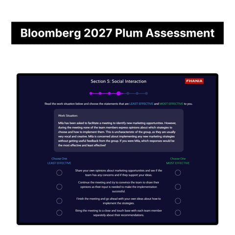 2027 Bloomberg Plum Online Assessment & Video Interview Tutorials