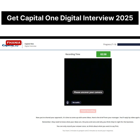 2025 Capital One Virtual Job Tryout Online Test and Digital Interview Tutorials