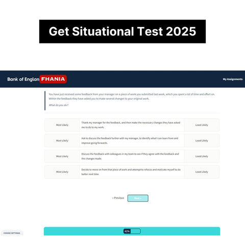 2025 Bank of England Situational Judgement Test and Video Interview Exact Questions and Answers