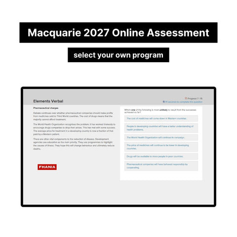 2027 Macquarie Online Psychometric Assessment Tutorials
