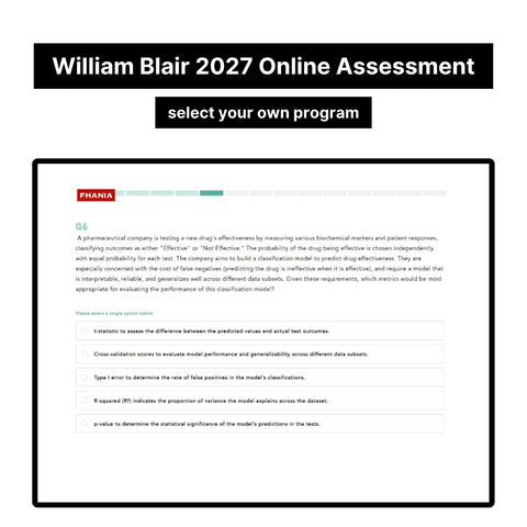 2027 William Blair Online Pre-recruiting Assessments Questions & Answers
