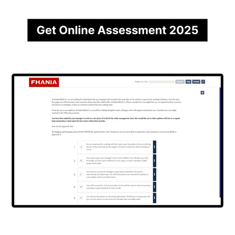 2025 Rothschild Blended Online Assessment Exact Questions and Answers