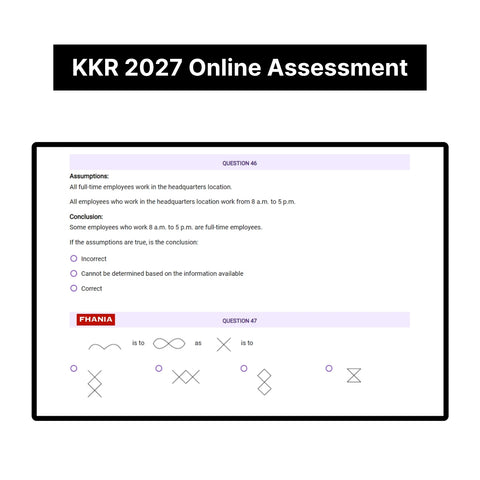 2027 KKR Predictive Cognitive Assessment Exact Questions & Answers