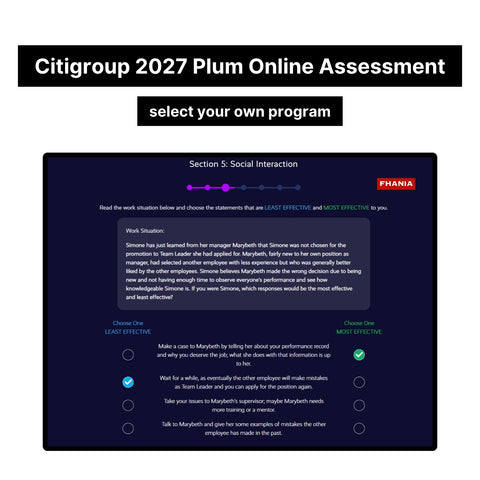 2027 Citigroup Online Assessment Plum Tutorials