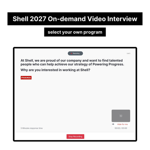 2027 Shell Virtual Job Tryout and On-demand Interview Tutorials