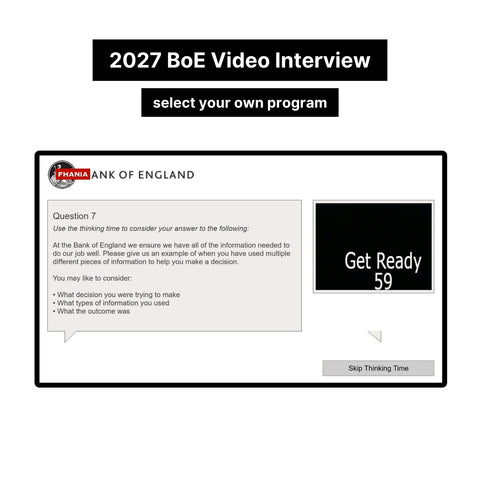 2027 Bank of England Situational Judgement Test and Video Interview and Answers