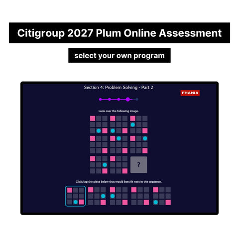 2027 Citigroup Online Assessment Plum Tutorials
