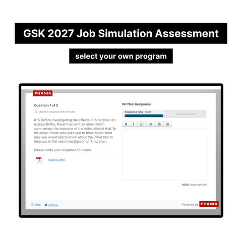 2027 GSK Online Immersive Assessment and Online Job Simulation Tutorials