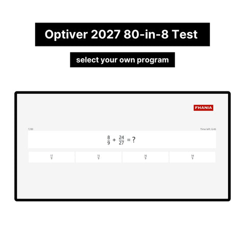 2027 Optiver Online Assessment Exact Questions & Answers