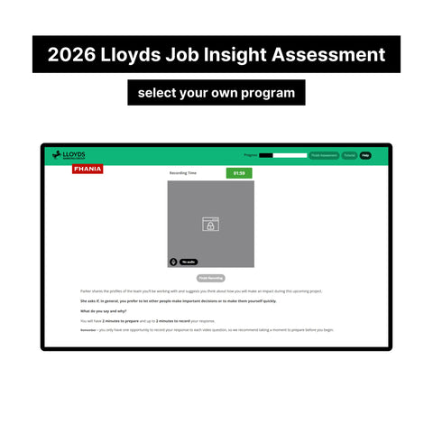 2026 Lloyds Bank Online Assessment & Job Insight Assessment Tutorials