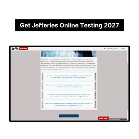 2027 Jefferies Online Assessment (Situational Judgement Test and Cognitive Ability Assessment) Exact Questions and Answers