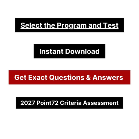 2027 Point72 Academy Criteria Assessment Exact Questions and Answers