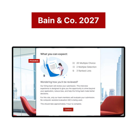 2027 Bain Online Assessment and Written Case Exact Questions and Answers