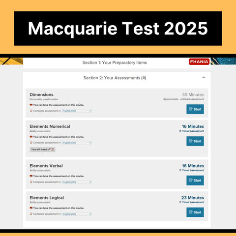 2025 Macquarie Online Psychometric Assessment Tutorials