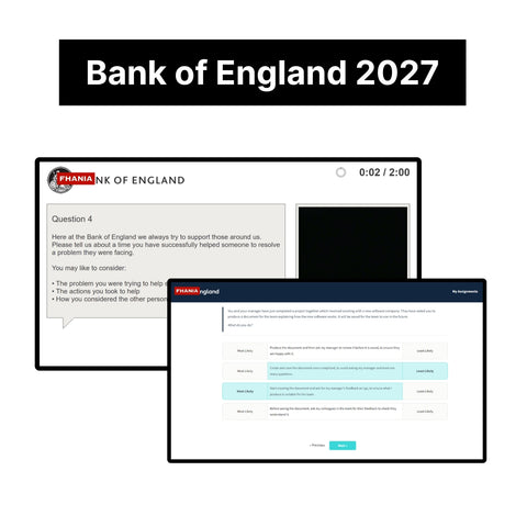 2027 Bank of England Situational Judgement Test and Video Interview and Answers