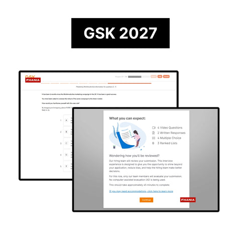 2027 GSK Online Immersive Assessment and Online Job Simulation Tutorials