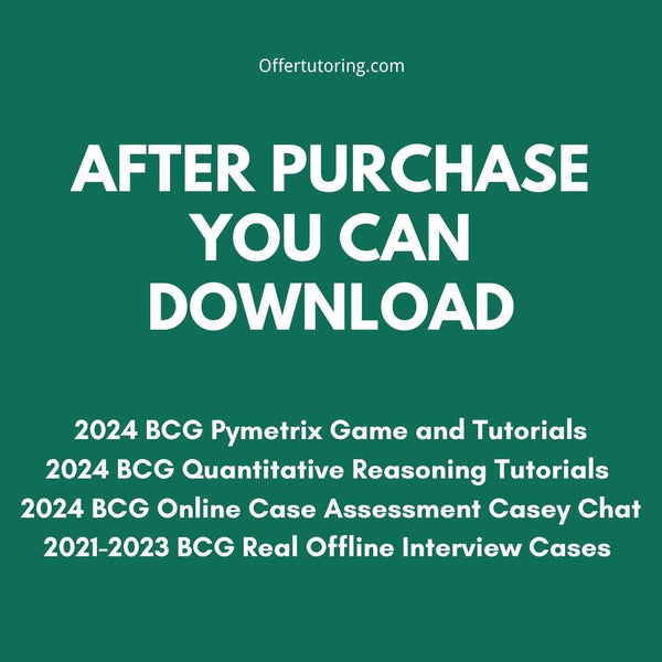 2024 BCG Online Case Assessment | Pymetrics Games | Quantitative Reasoning Test Tutorials - Offer