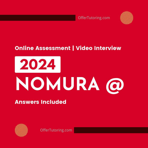 2024 Nomura Online Assessment | Video Interview Tutorials - Offer