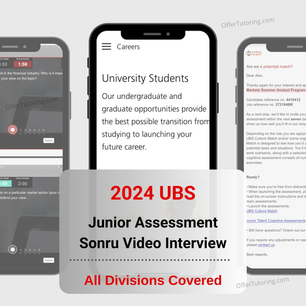 2024 UBS Online Assessment | Sonru Video Interview Tutorials - Offer
