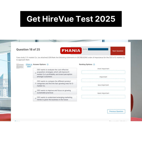 2025 Bain Online Sova & HireVue Test Answers - Offer