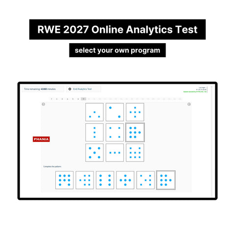 2027 RWE Standardised Assessment Online Analytics Test and Tutorials