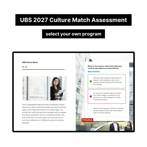 2027 UBS Online Assessment and ModernHire Video Interview Answers