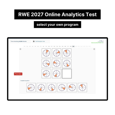 2027 RWE Standardised Assessment Online Analytics Test and Tutorials
