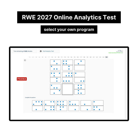 2027 RWE Standardised Assessment Online Analytics Test and Tutorials