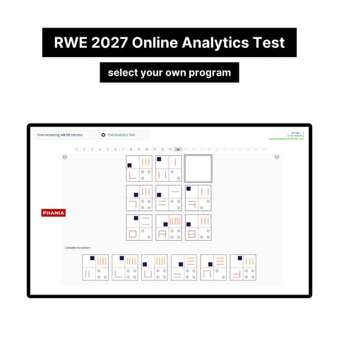 2027 RWE Standardised Assessment Online Analytics Test and Tutorials