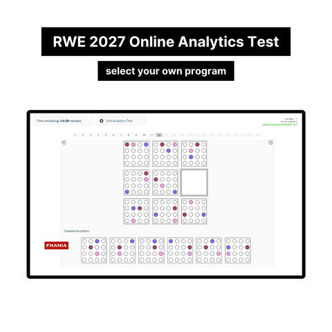 2027 RWE Standardised Assessment Online Analytics Test and Tutorials