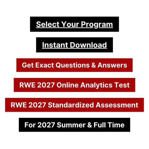 2027 RWE Standardised Assessment Online Analytics Test and Tutorials