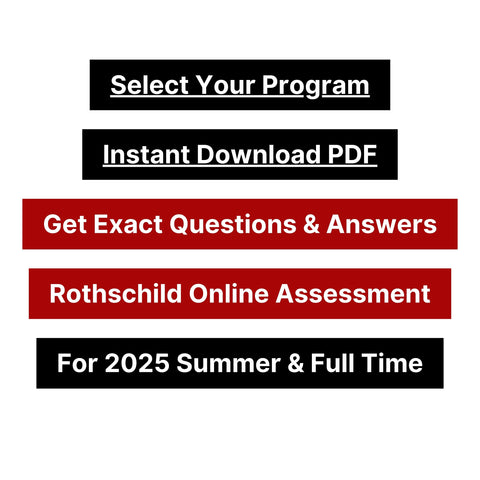 2025 Rothschild Blended Online Assessment Exact Questions and Answers