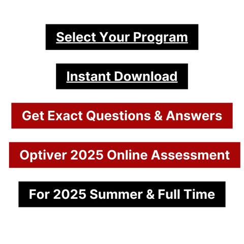 2025 Optiver Online Assessment Exact Questions & Answers