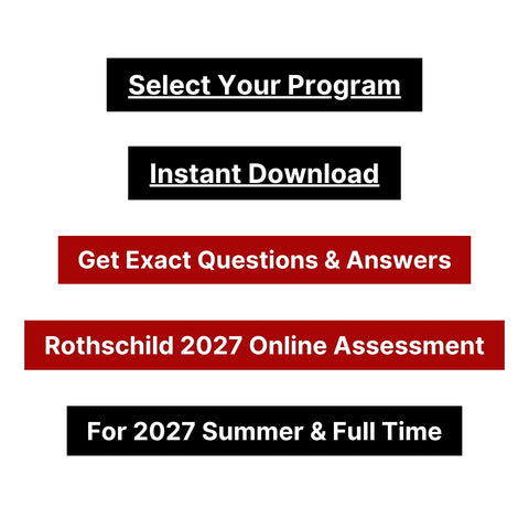 2027 Rothschild Blended Online Assessment Exact Questions and Answers