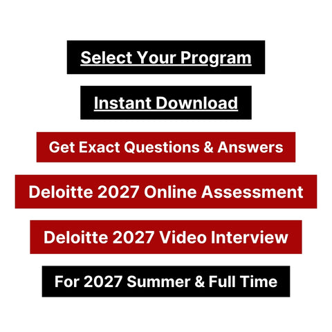 2027 Deloitte Immersive Online Assessment, Job Simulation and Video Interview Tutorials