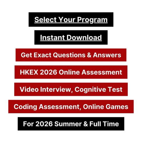 2026 HKEX Online Assessment Video Interview Coding Test Cognitive Personality Tutorials