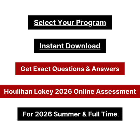 2026 Houlihan Lokey Online Assessment Exact Questions & Answers