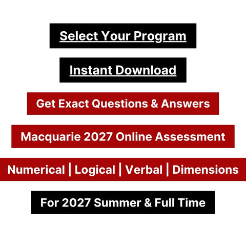 2027 Macquarie Online Psychometric Assessment Tutorials